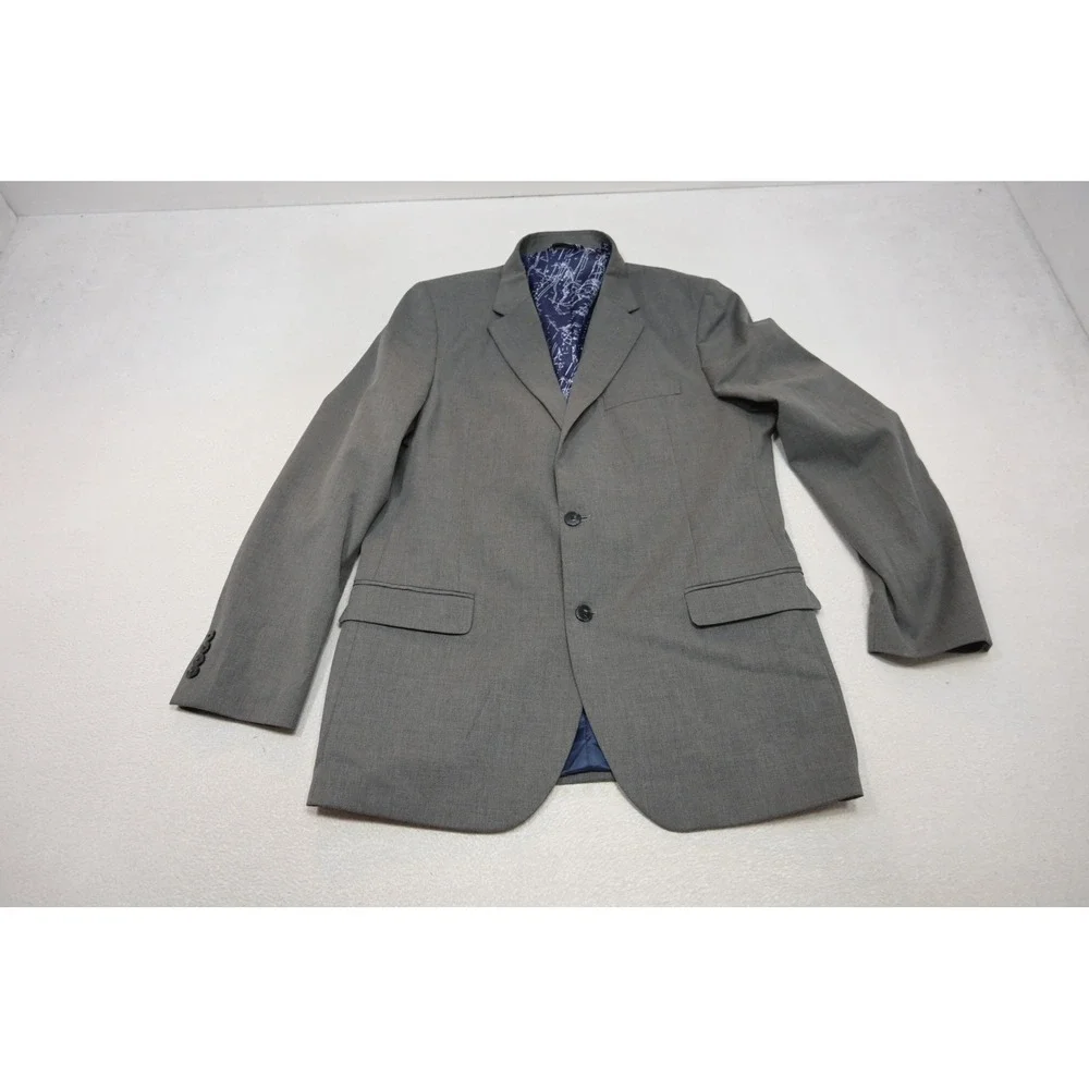 Nautica 2 Piece Suit Mens Size 44L 36x32 Grey Two Button Formal Excellent